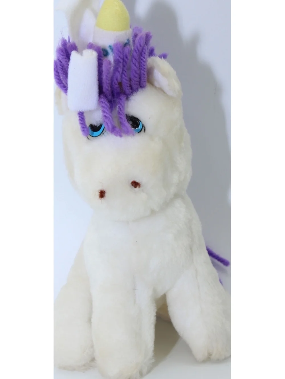 Vintage Wallace Berrie Applause Boo Boo Bunch Unicorn Plush Doll #2232 Yarn Hair